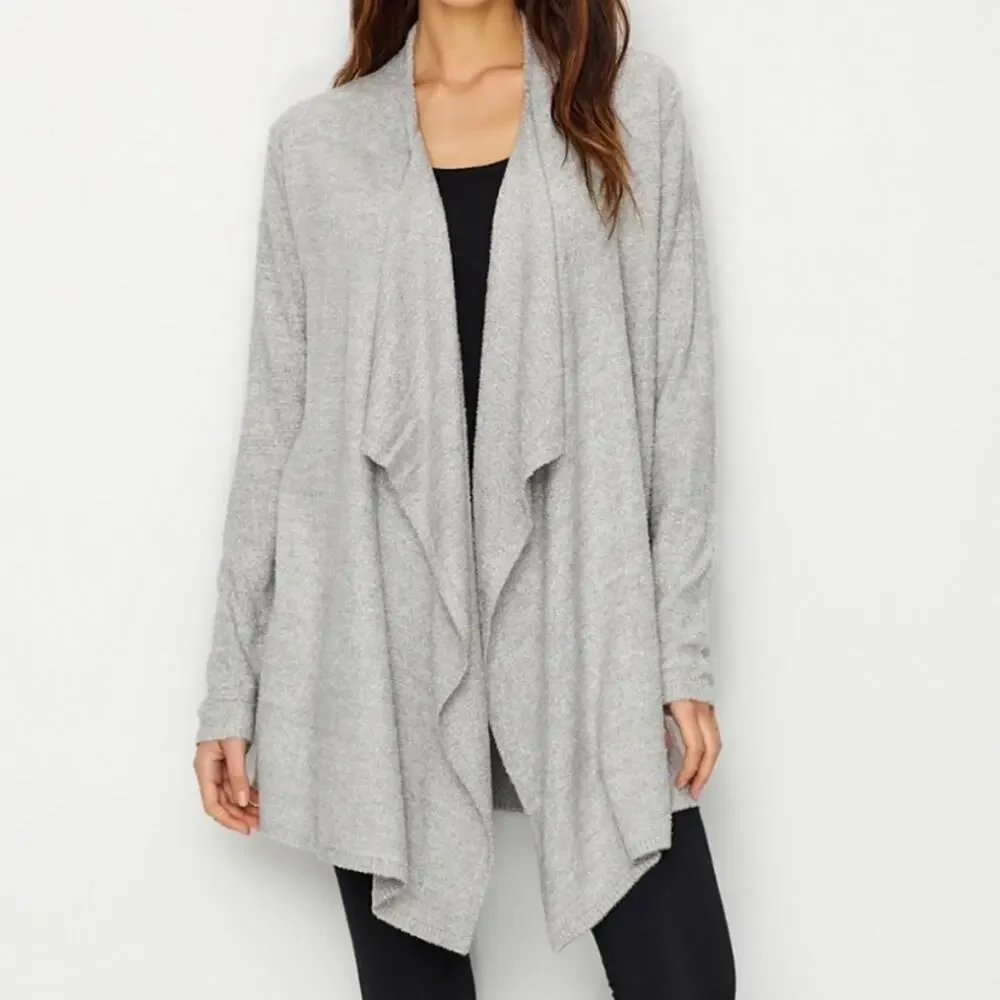 Barefoot Dreams Heathered Pewter Calypso Wrap S/M